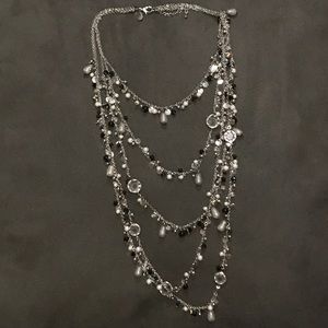 WHBM beaded layered necklace NWOT